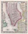 1866 Mitchell Map of New York City, New York