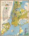 1939 Richard Edes Harrison Map of New York City