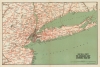 1917 Wanamaker Map of New York City and its Surrounds