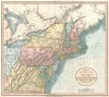 1821 Cary Map of New England, New York, Pennsylvania and Virginia