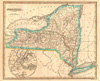 1823 Morse Map of New York State w/ New York City and Vicinity