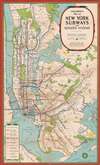1939 Hagstrom Map of New York City w/Subway IRT and BMT lines