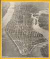 1937 Freedman Bird's Eye View SuperVue Map of New York City