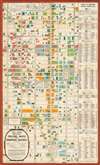 1939 Hagstrom / Floyd Map of the Manhattan Theater District, New York City