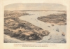 1854 Bornet Bird's-Eye View of New York Harbor, Verrazzano Narrows, and Staten Island