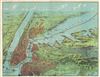1912 Hammond Birds Eye View Map of New York City and Vicinity