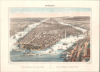 Digital Image: 1885 Turgis Bird's-Eye View of New York City