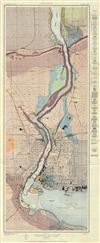 1913 U.S. Geological Survey Areal Geology Map of Niagara River, New York (with Niagara Falls)