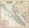 1765 Isaak Tirion Map of Baja California and Arizona
