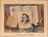 1885 Root and Tinker Broadside Celebrating Educator Noah Webster