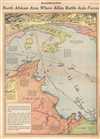 1942 Owens and Minneapolis Morning Tribune Map of Tunisia