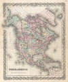 1855 Colton Map of North America