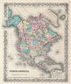 1856 Colton Map of North America: United States, Mexico, Canada