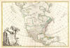 1762 Janvier Map of North America (Sea of the West)