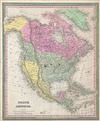 1846 Mitchell and Burroughs Map of North America