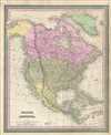 1849 Mitchell Map of the United States and North America