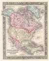 1861 Mitchell Map of North America