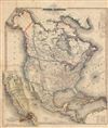 1850 Smith Map of North America w/ California Gold Region and early Texas