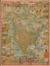 1930 Margaret Spilhaus Pictorial Map of North America