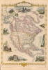 1851 Tallis Map of North America, Retaining Pre-1848 Borders