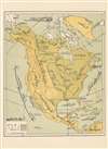 1910 Turkish Atlas Map of North America