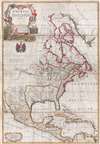 1710 Senex Map of North America