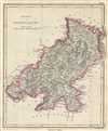 1854 Pharoah and Company Map of the District of North Arcot, Tamil Nadu, India