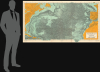 1968 Tharp and Heezen Map of the North Atlantic Ocean Floor