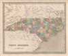 1846 Bradford Map of North Carolina