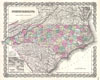 1855 Colton Map of North Carolina
