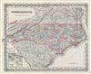 1856 Colton Map of North Carolina