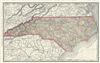 1888 Rand McNally Map of North Carolina, United States