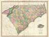 1825 Tanner Map of North Carolina and South Carolina