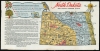 1956 Beach Products State 'Map-Nap' of North Dakota