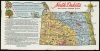 1956 Beach Products State 'Map-Nap' of North Dakota