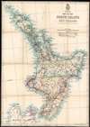 1891 General Survey Office Map of the North Island of New Zealand