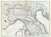 1867 Hughes Map of Northern Italy in Antiquity