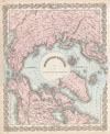 1872 Colton Map of the North Pole or Arctic