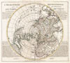 1741 Covens and Mortier Map of the Northern Hemisphere ( North Pole, Arctic )