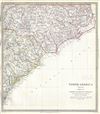 1833 S.D.U.K. Map of North Carolina and South Carolina