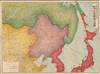 1935 Osaka Mainichi Map of Manchuria, Korea, Japan; Second Sino-Japanese War, World War II