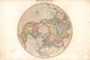 1818 Pinkerton Map of the Northern Hemisphere ( North Pole, Arctic )