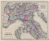 1855 Colton Map of Northern Italy
