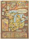 1937 WPA Fred Rentschler Pictorial Map of the Northwest Territory (Ohio, Illinois, Michigan, etc)