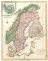 1794 Wilkinson Map of Scandinavia: Norway, Sweden, Finland, Denmark