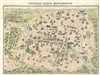 1900 Garnier Pocket Map or Plan of Paris, France