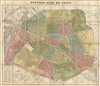1878 Hachette City Plan or Pocket Map of Paris, France