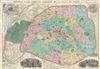 1883 Vuillemin Map or City Plan of Paris, France