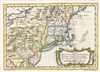 1757 Bellin Map of New England (Massachusetts, New Jersey, New York)