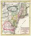 1749 Vaugondy Map of the English Colonies: New England, New York, Virginia